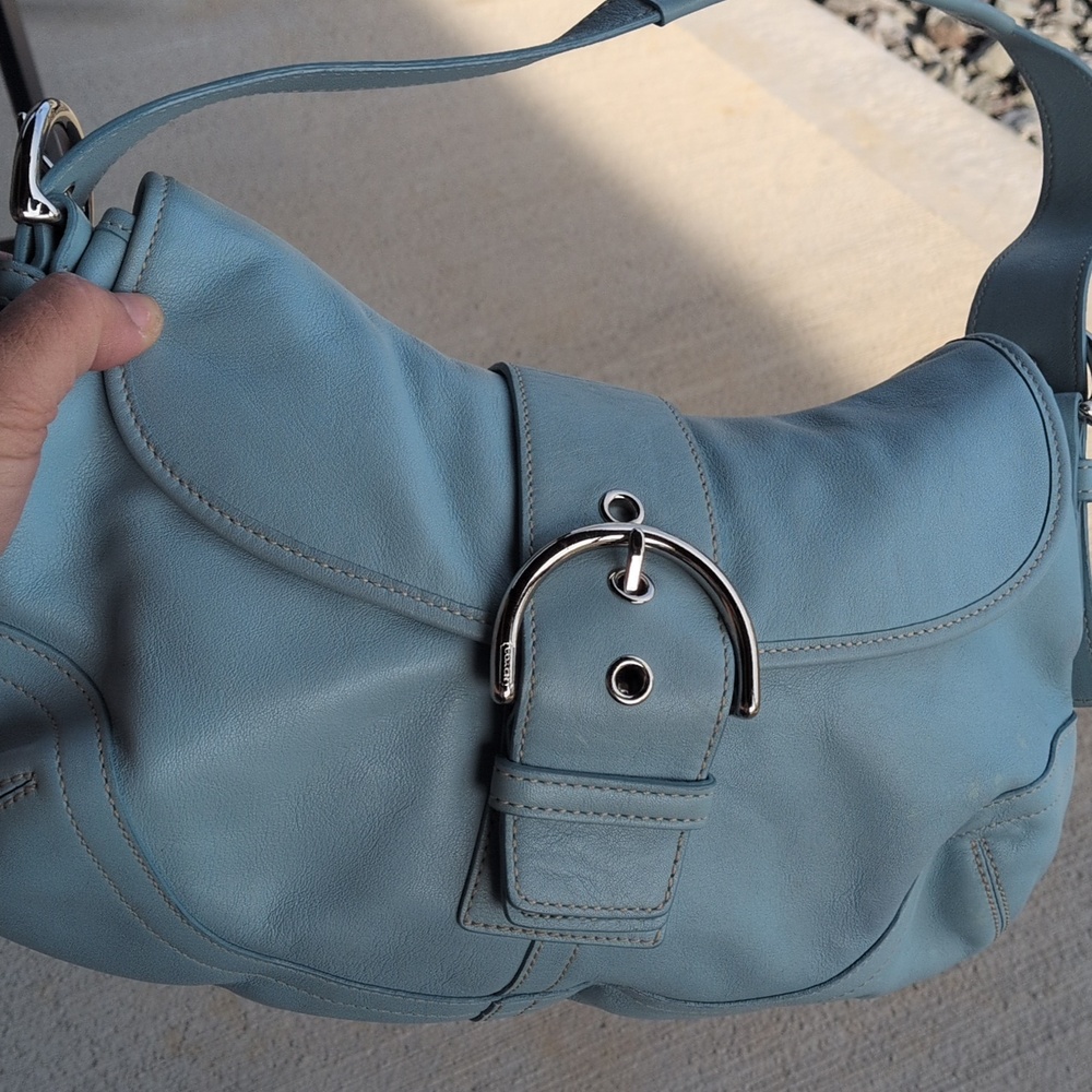 Coach VINTAGE  Y2K Soho Hobo Shoulder Bag ROBIN EGG BLUE RARE